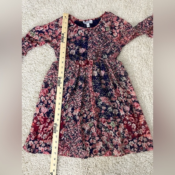 Girls Size 8 Lots of Love by Speechless Long Sleeve Floral Dress - Picture 4 of 7